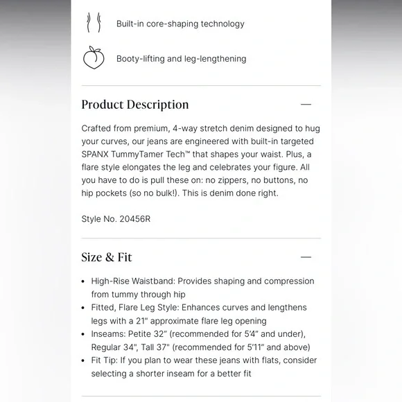 ❌DO NOT BUY ❌Spanx Pull on Flare Jeans Women's vintage Indigo Flared Size M NWT - Picture 4 of 13